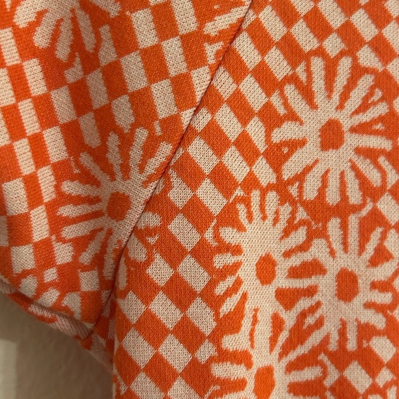 Urban Outfitters Orange Daisy Zip-Front Mini Dress Size M - Picture 4 of 9